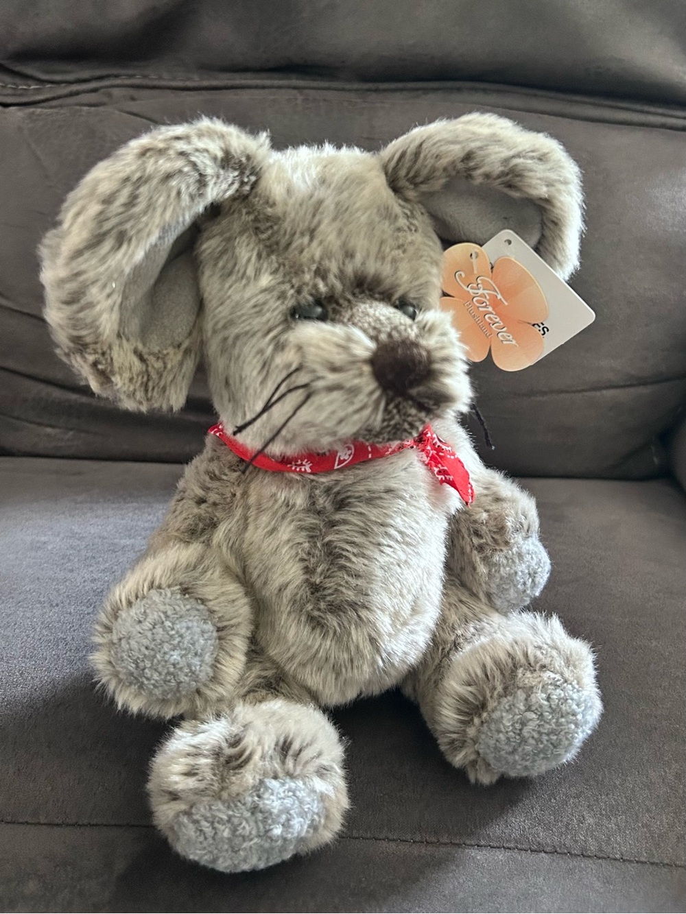Plush Gray Mouse 9” American Diabetes Association Y2K Vintage Stuffed Toy